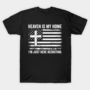 Heaven Is My Home Christian USA Religious Cross America T-Shirt